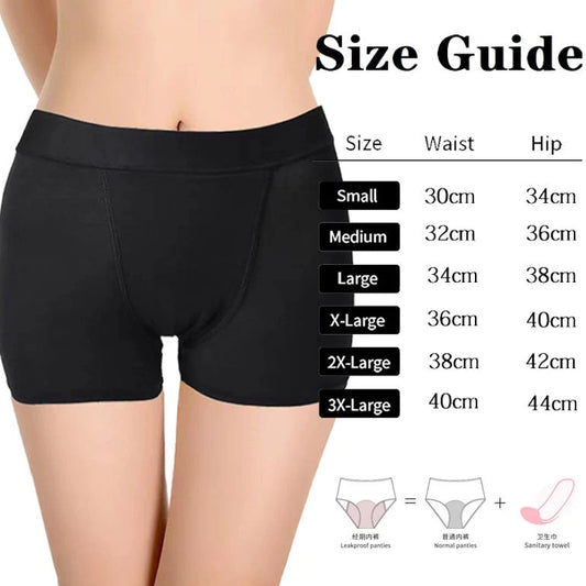 Womens Cotton Menstrual Underwear Leak Proof Period Panties